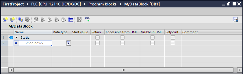 Empty-data-block